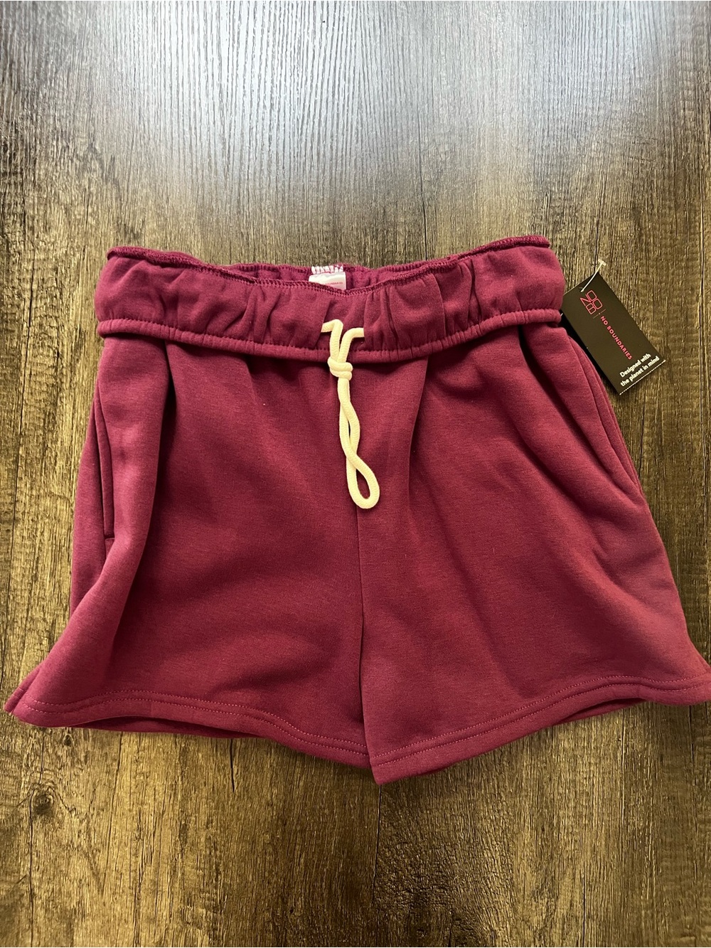 NOBO Burgundy Drawstring Athletic Lounge Shorts